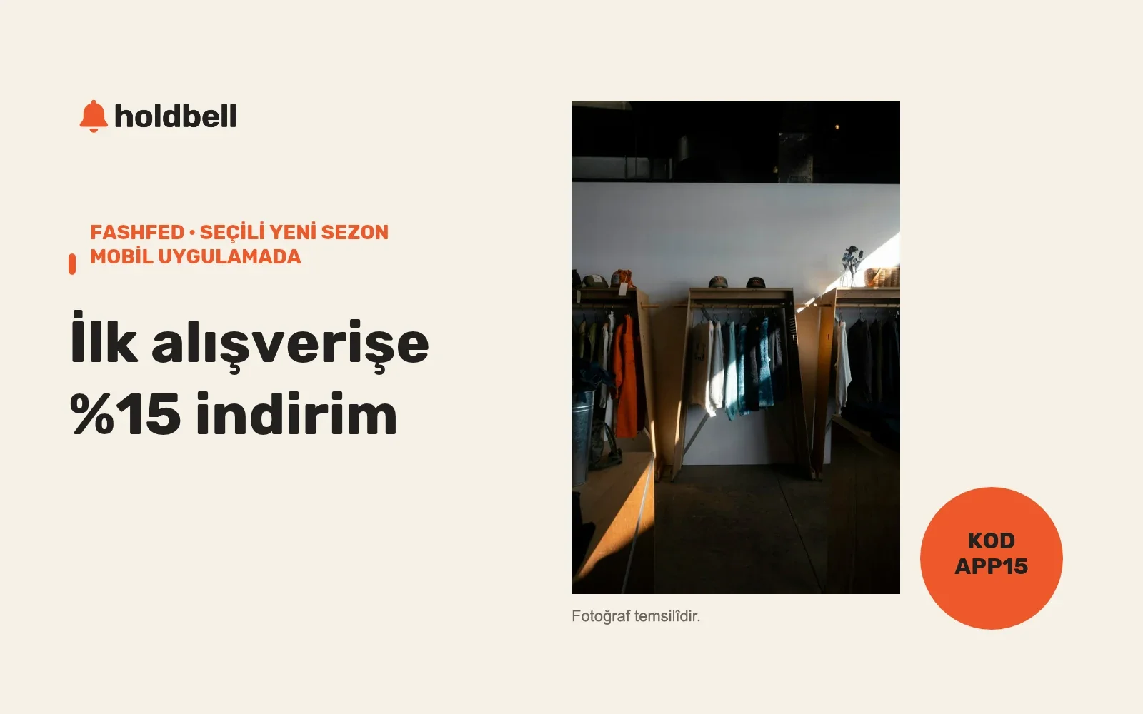 FashFed uygulamasındaki ilk alışverişe APP15 ile %15 indirim — Fotoğraf temsilîdir.